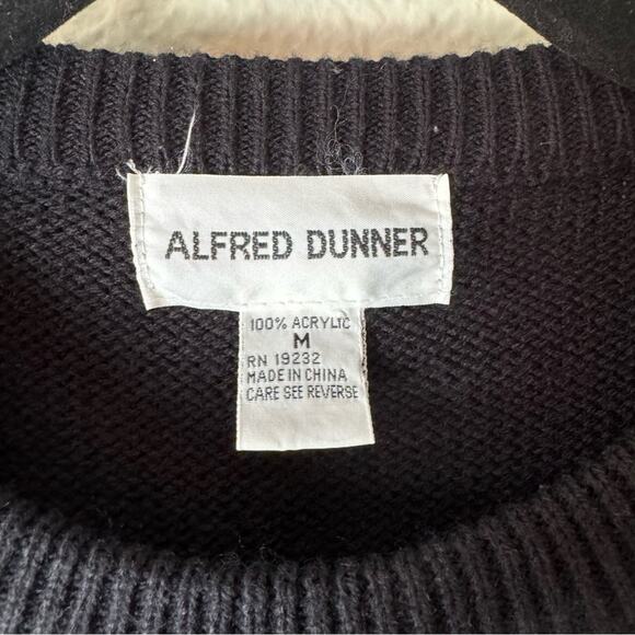 Vintage Black Acrylic Knit Pullover Sequin Sweater Size Medium - Picture 3 of 4